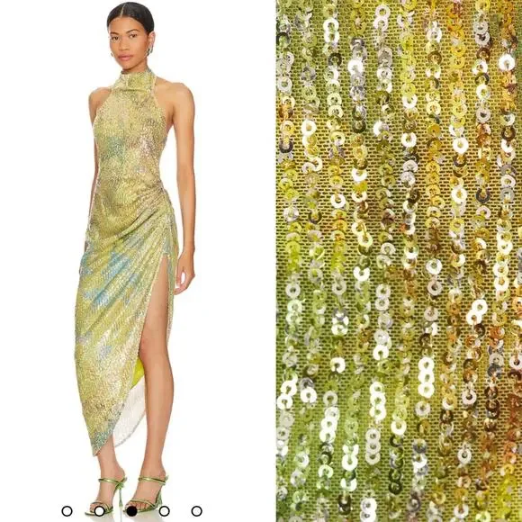 NWT REVOLVE ITMFL In the Mood For Love Marissa Sequin Dress in Lima Green  Dresses